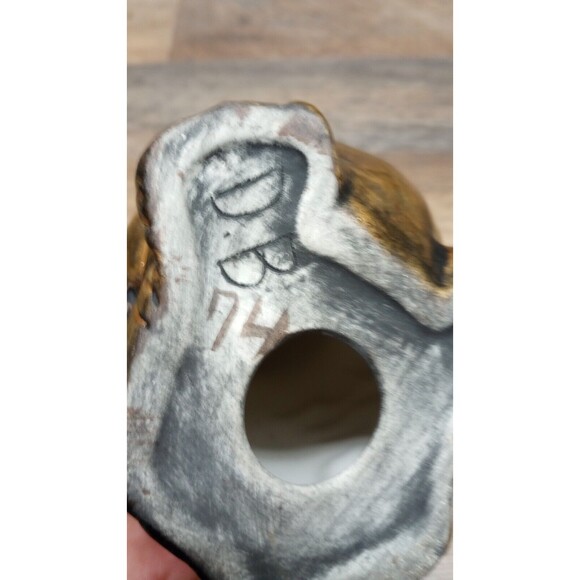 Vintage Alberta Mold Inc Alberta's Ceramic Horned Owl Boho 70's Artist Signed - Picture 8 of 10